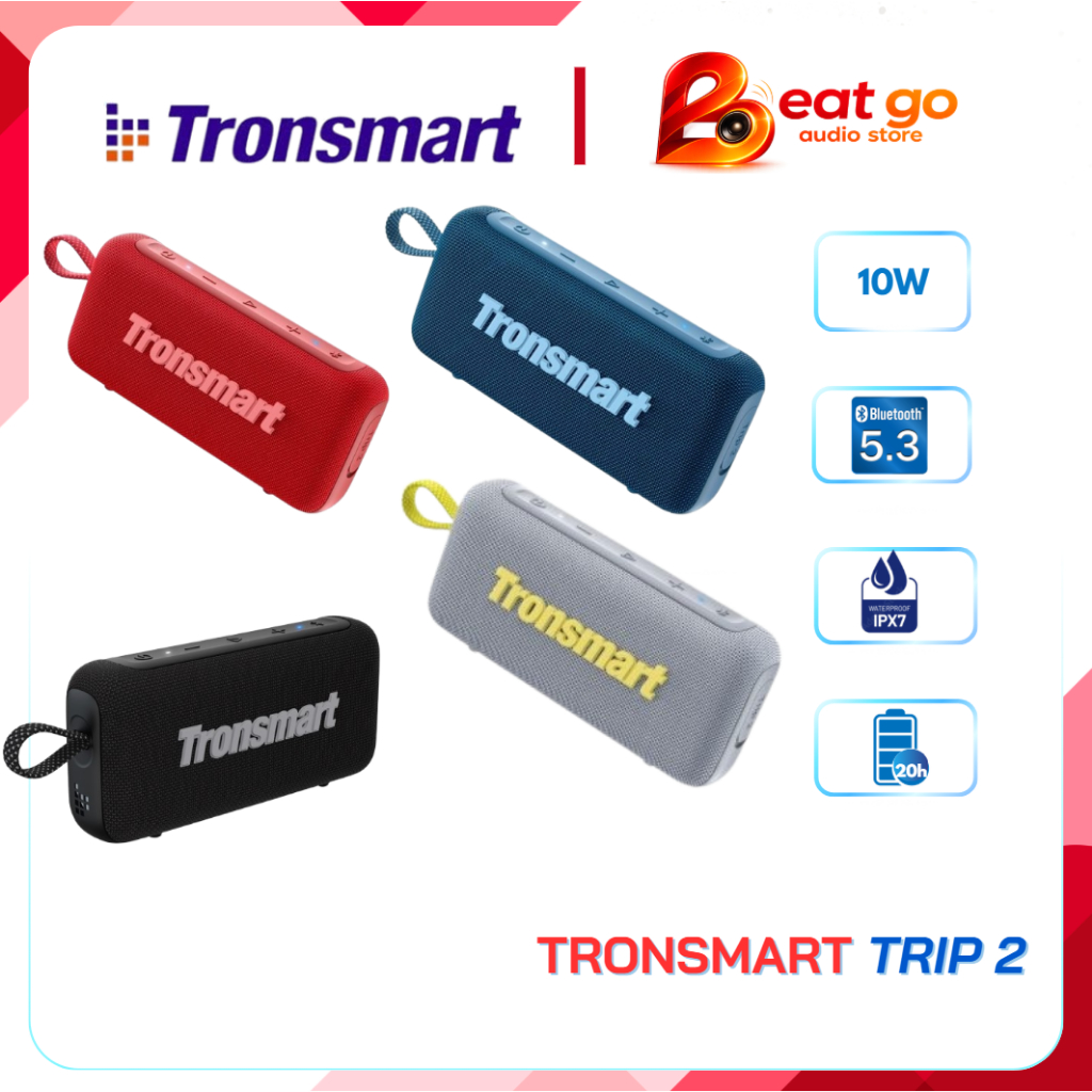 Loa bluetooth Tronsmart Trip 2, 10W, công nghệ âm thanh Soundplus, nghe nhạc 20h, IPX7, điều chỉnh E