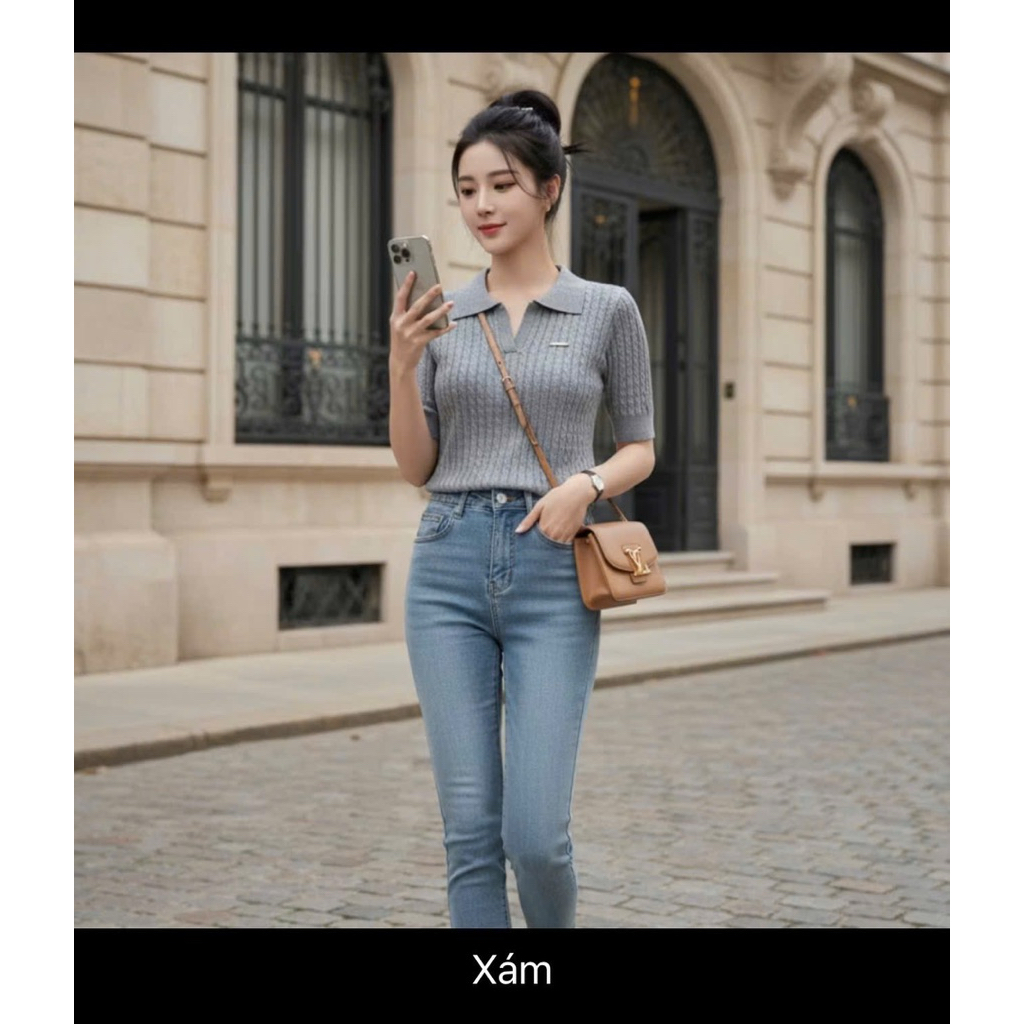 Áo len cộc vặn thừng TAG SẮT chất mềm mịn hàng QC. | BigBuy360 - bigbuy360.vn