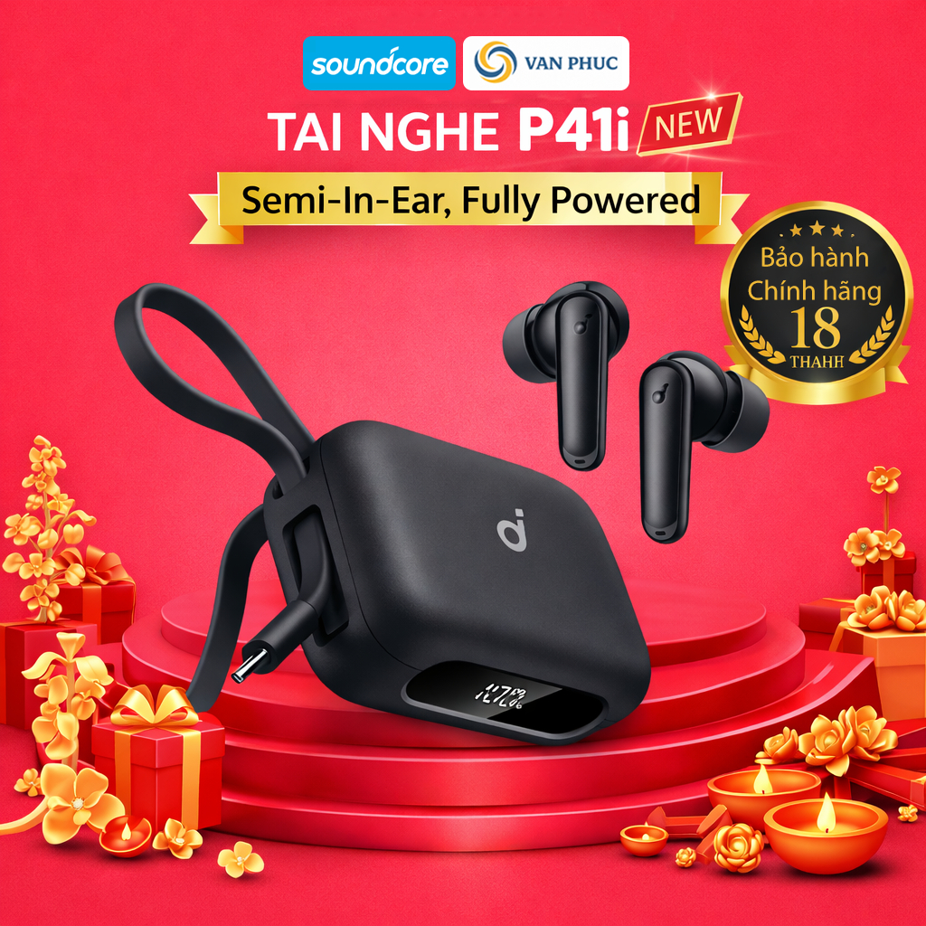 Tai nghe soundcore P41i của Anker, Tai nghe chống ồn thích ứng có bộ sạc điện thoại di động, P41i A3