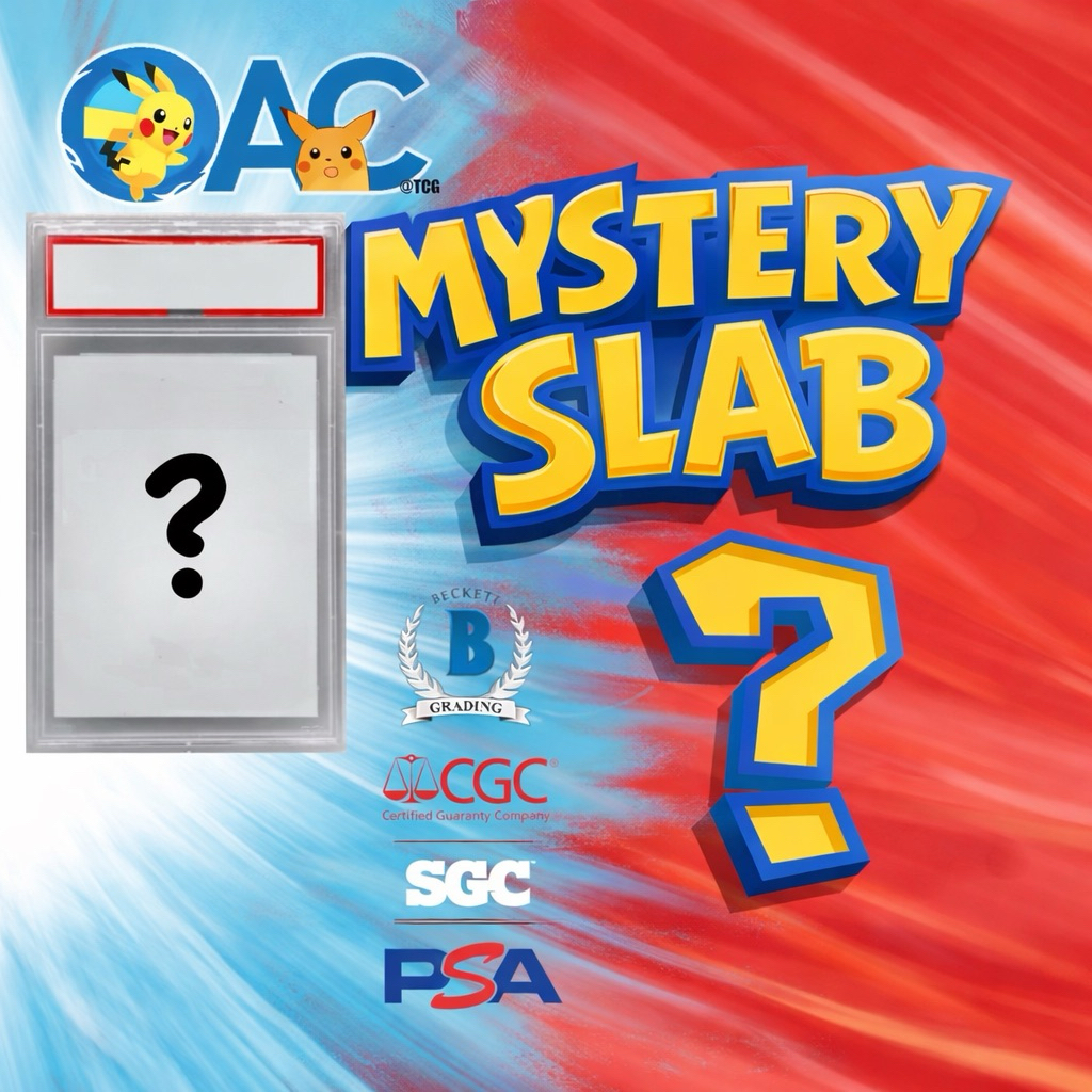 Pokémon TCG: Mystery Slab Random + 1 Pack + 1 Card [ Cơ Hội Trúng Slab Giá Trị ] TCG Mystery Box