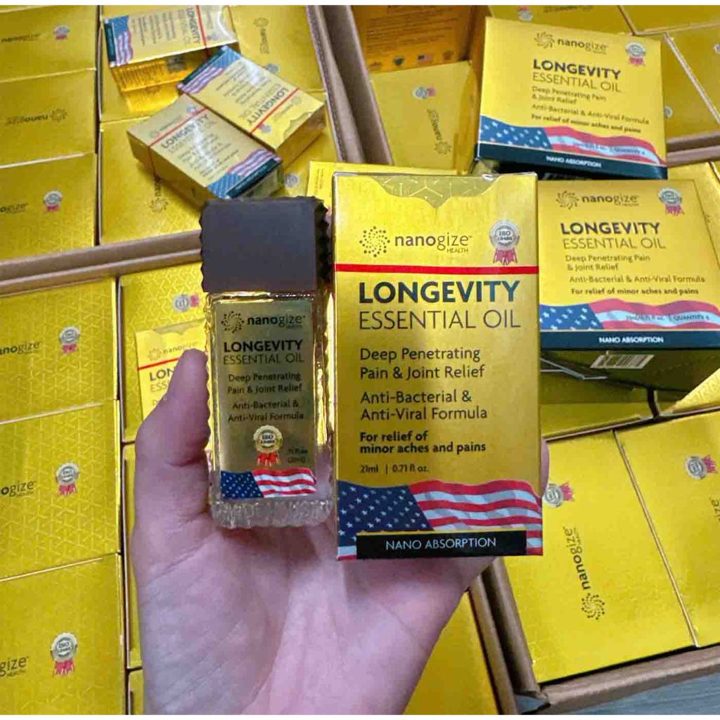 Dầu gió vàng Nanogize Longevity Essential Oil USA