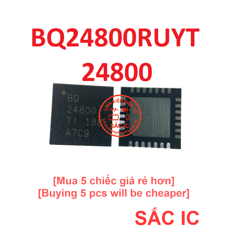 [BQ22] BQ24800 BQ24800RUYT 24800 ic nguồn trên bo mạch - Mới nguyên bản - Original NEW