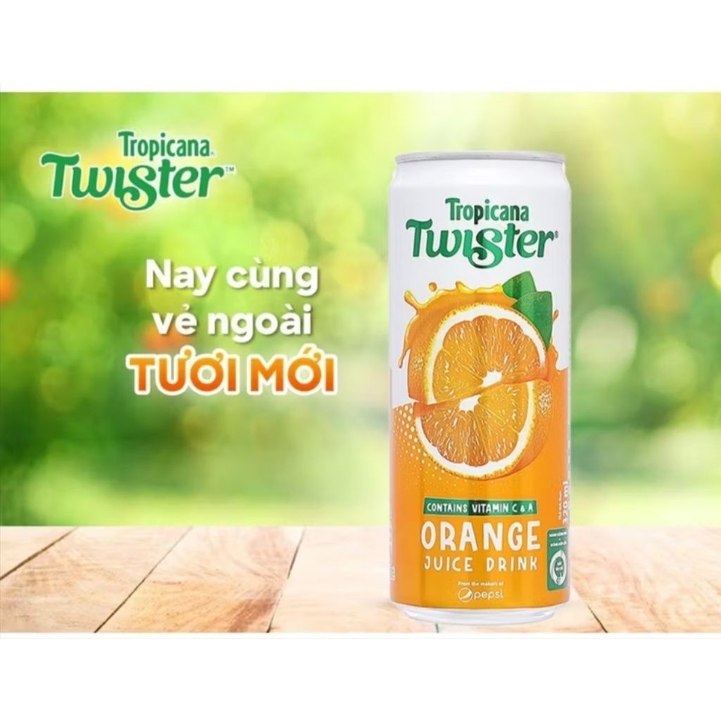 1 Thùng 24 lon cam ép Twister
