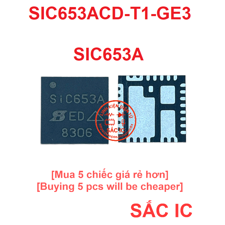 [SIC8] SIC653A SIC653ACD-T1-GE3 SIC653ACD 653 ic nguồn trên bo mạch - Mới nguyên bản - Original NEW