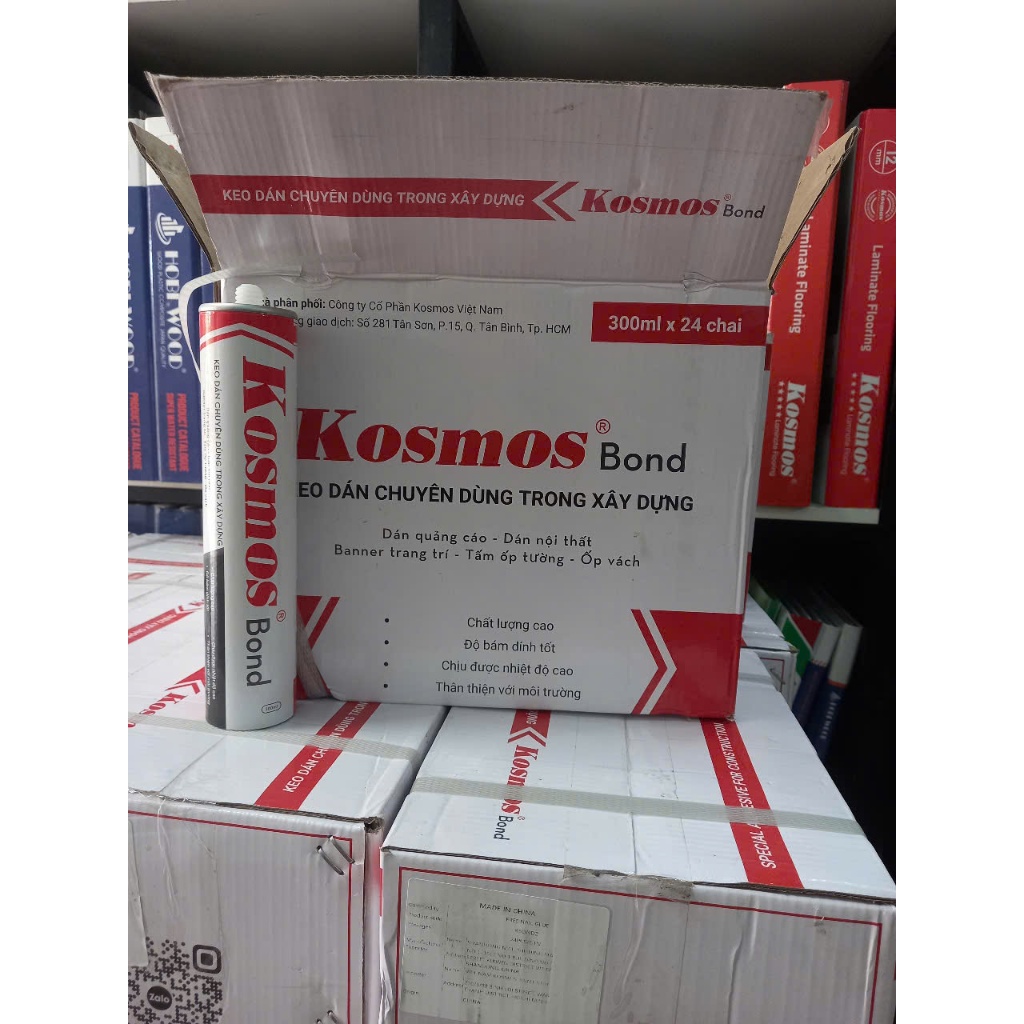 1 thùng keo nội thất Kosmos dùng cho xây dựng (24chai)