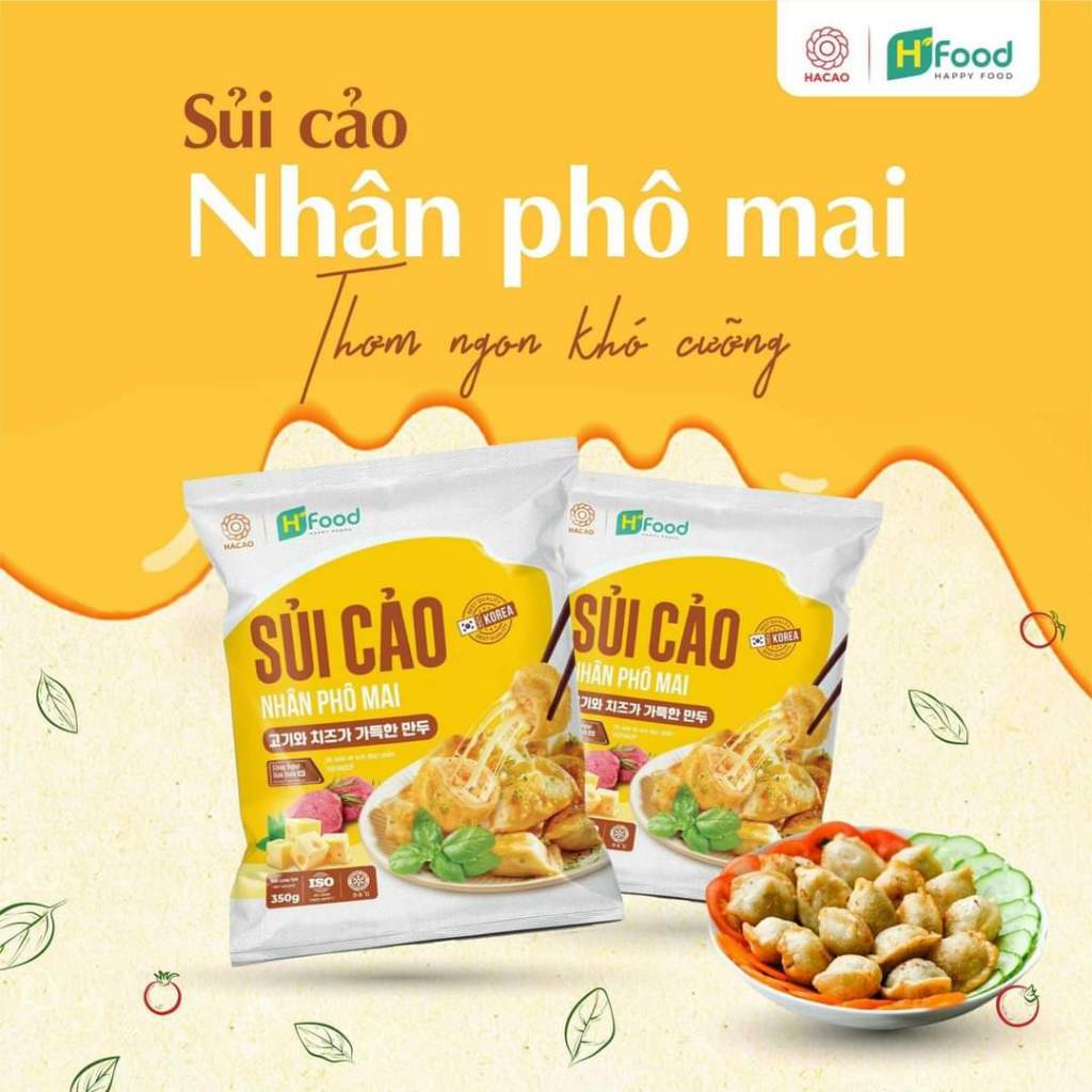 Sủi Cảo Nhân Phô Mai Hfood – Gói 500g (Chuẩn Vị Hàn Quốc)
