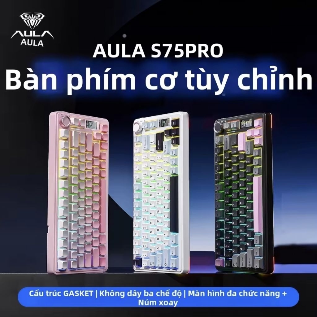 Bàn phím cơ AULA F75 / S75pro 3 mode hotswap | BigBuy360 - bigbuy360.vn