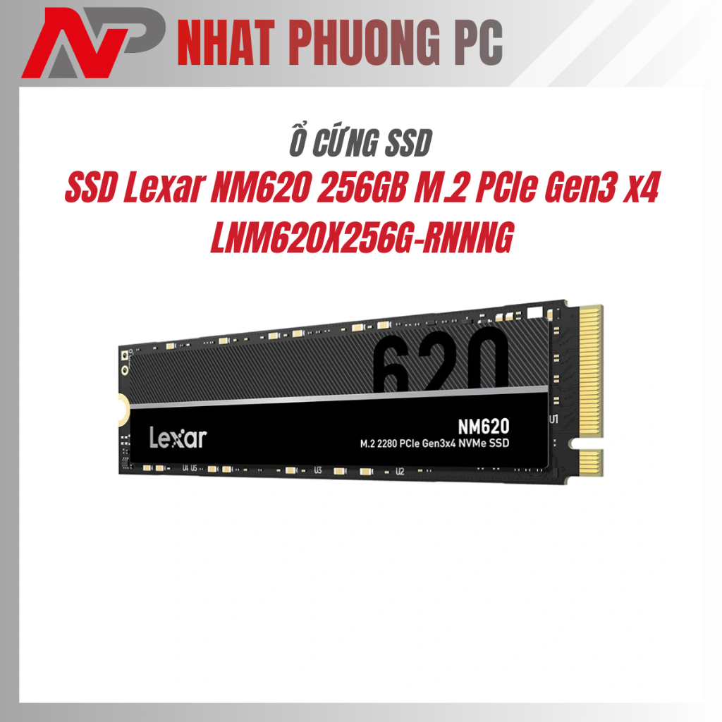 SSD Lexar NM620 256GB M.2 PCIe Gen3 x4 LNM620X256G-RNNNG