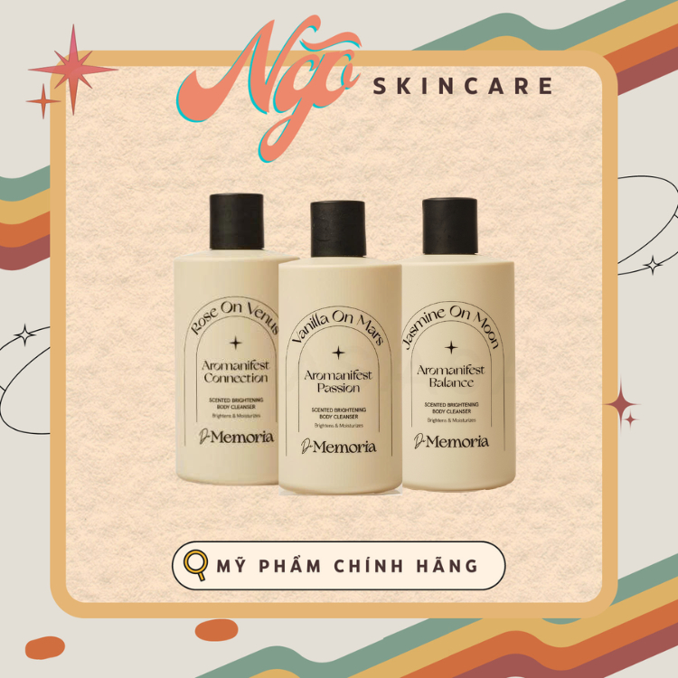 Sữa Tắm Trắng Da De Memoria Hương Nước Hoa Scented Whitening Body Cleanser 300ml