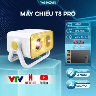 Máy chiếu mini YAMAZAKi T8PRO đa chức năng phòng ngủ, homestay, dễ dàng mang đi du lịch, hình ảnh sắc nét, mượt mà