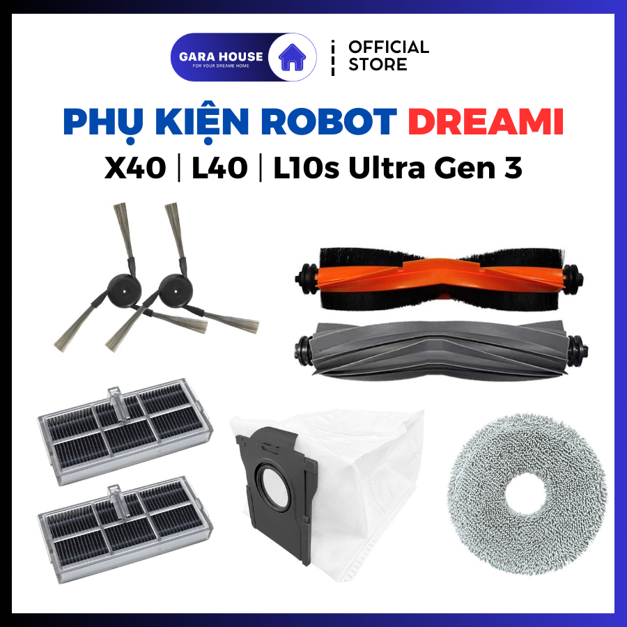 Phụ kiện Robot hút bụi Xiaomi Dreami L10s Ultra Gen 3, X40 Ultra, X40 Pro, X40 Master, L40 Ultra