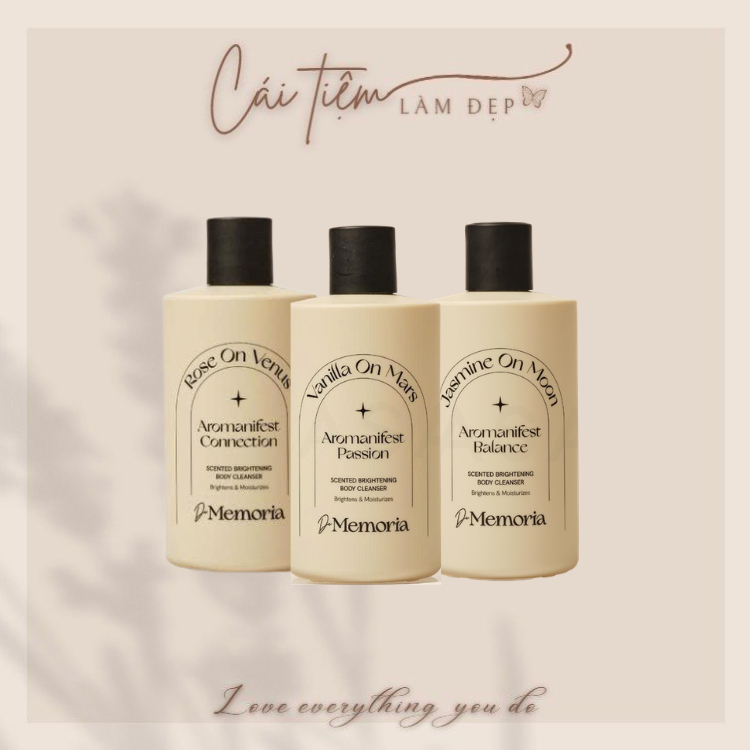 Sữa Tắm De Memoria Hương Nước Hoa Cao Cấp Scented Whitening Body Cleanser 300ml