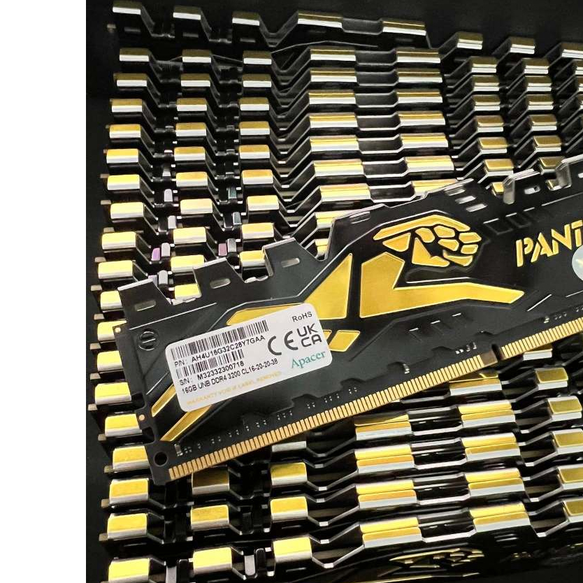 Ram DDR4 16GB Bus 3200 MHz Apacer PANTHER Golden Cho PC, Tản nhiệt thép