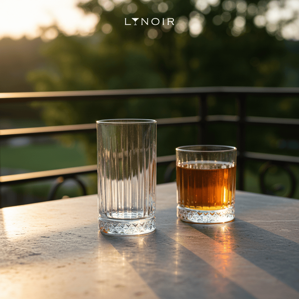 Ly Thủy Tinh Tumbler - Ribbed Diamond Base | 300ml-400ml | [LYNOIR_LY103]