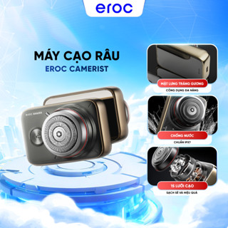 [Hỏa tốc HCM] Máy cạo râu mini Eroc Camerist 15 lưỡi dao kép mỏng chống nước IPX7 Pin sử dụng đến 2 tháng - BH 12tháng
