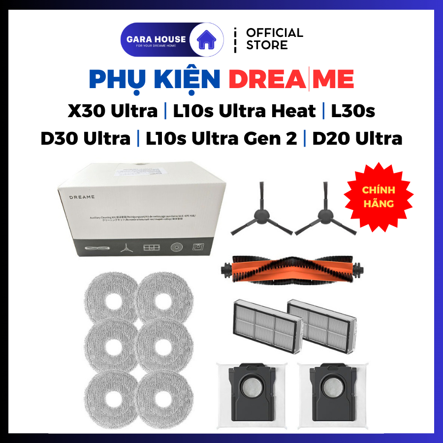 [Chính hãng] Bộ phụ kiện Dreame X30 L10s Ultra Gen 2 L10s Ultra Heat D20 Ultra Mova E30 L30s Ultra