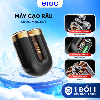 [Hỏa tốc HCM] Máy cạo râu EROC Magnet EROCCT020-BG- Thiết kế nam châm,Lưỡi dao kép nổi, Chống nước IPX7, sạc TypeC