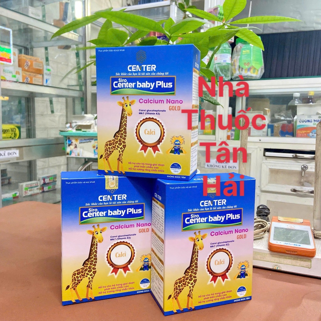 Calcium Nano GOLD, Siro Center Baby Plus bổ sung canxi, D3, K2 - Hỗ Trợ Phát Triển Chiều Cao Cho Bé 