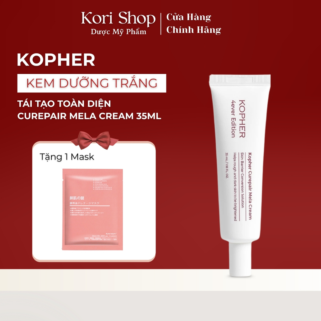 Kem Dưỡng Nâng Cơ Kopher Curepair Mela Cream 35ml – Dưỡng Sáng Da, Chống Lão Hóa, Căng Bóng Tự Nhiên