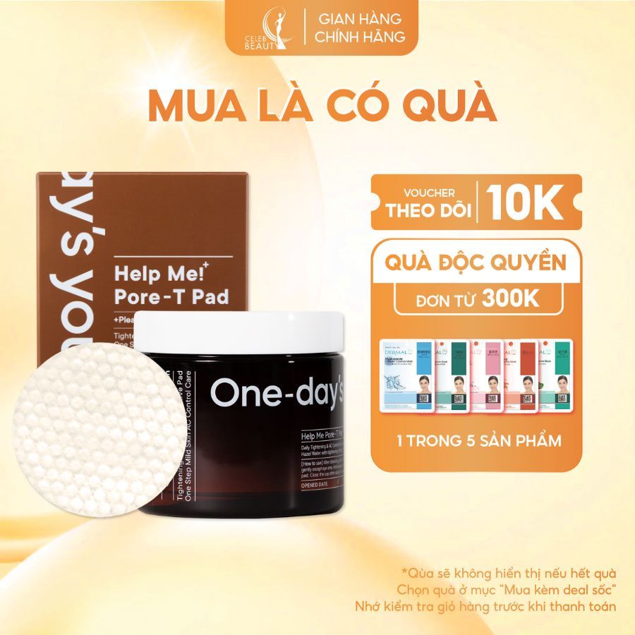 Toner Pad One Day’s You Pore-T Pad 60 Miếng – Kiểm Soát Dầu, Mịn Da, Dịu Da

