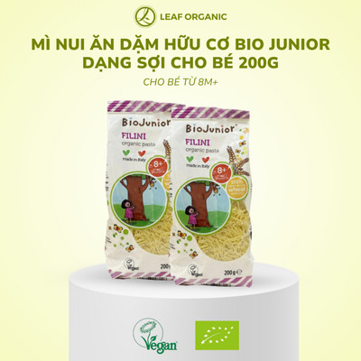 Mì ăn dặm hữu cơ cho bé dạng sợi Bio Junior 200g (Từ 8 tháng tuổi)