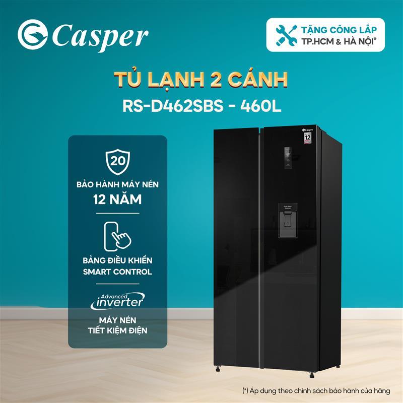 Tủ lạnh Casper Side by Side Casper 460L ProFresh RS-D462SBS - Tiết kiệm điện - Chính hãng - Bảo hành 2 năm