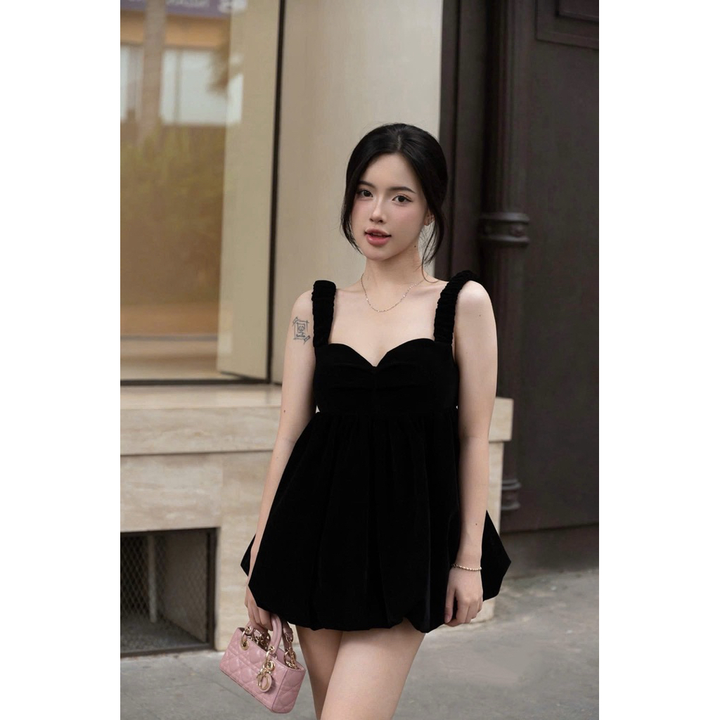 𝐀𝐛𝐨𝐮𝐭 𝐦𝐨𝐨𝐧 [CÓ SẴN] VÁY NƠ NHUNG NEW