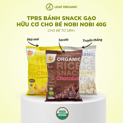 Bánh snack gạo hữu cơ Nobi Nobi 40g (cho bé từ 18 tháng)