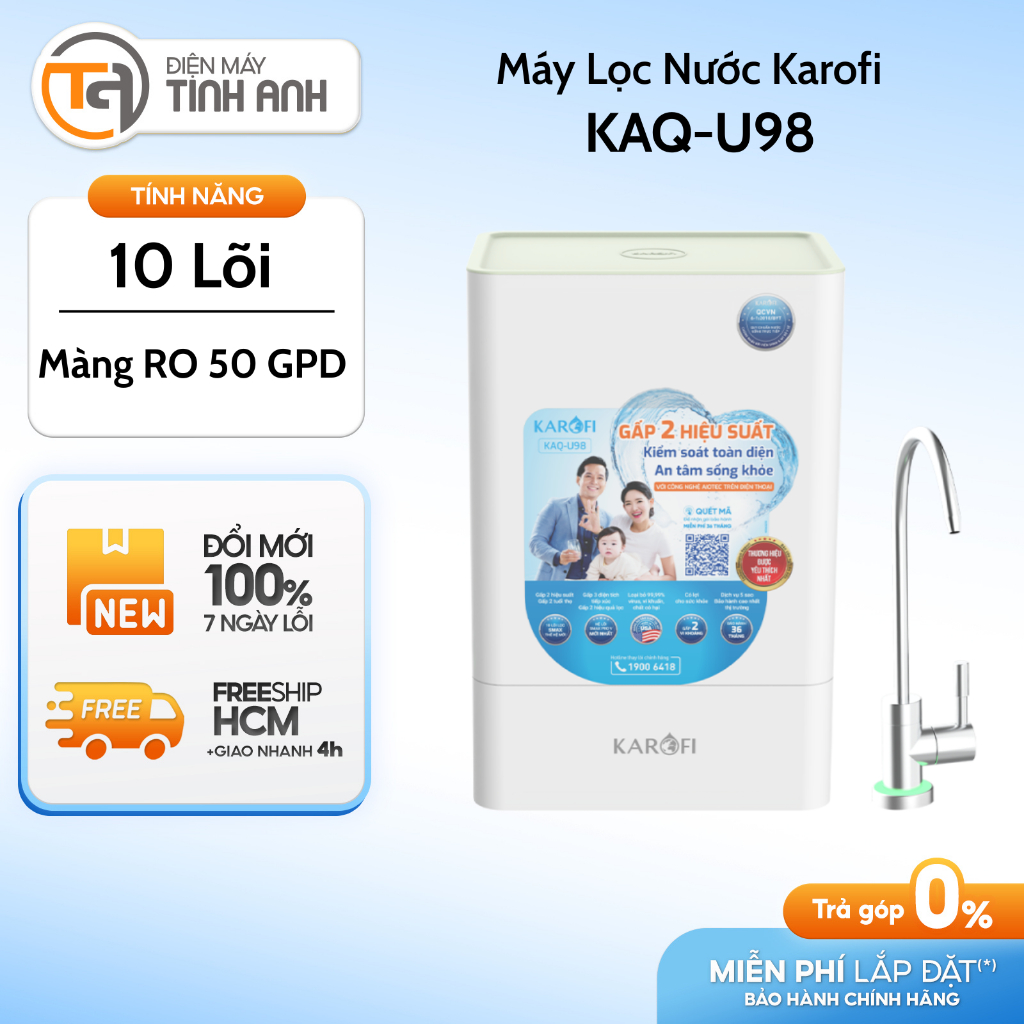 Máy Lọc Nước Karofi 10 Lõi KAQ-U98