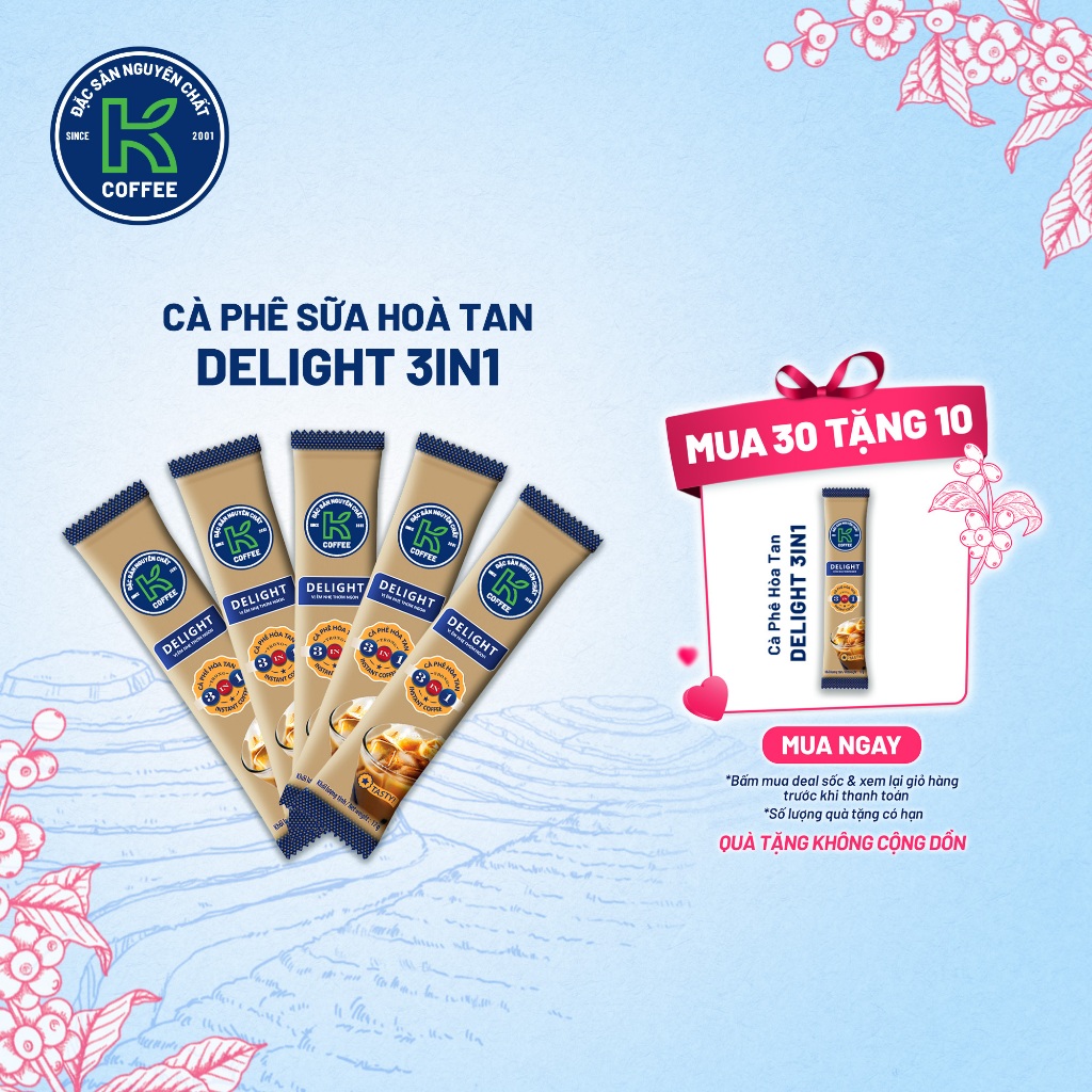 Cà Phê Hòa Tan K Coffee - Cà Phê Đen Hòa Tan K Coffee Cho Gu Đậm Đà