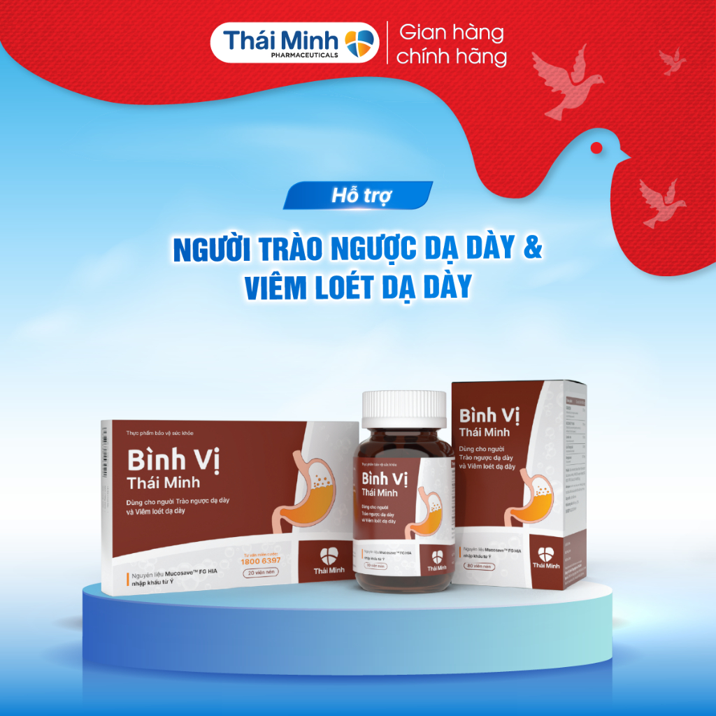Bình Vị Thái Minh - Sản Phẩm Dành Cho Người Trào Ngược & Viêm Loét Dạ Dày - Lọ 80 viên và Hộp 20 viê