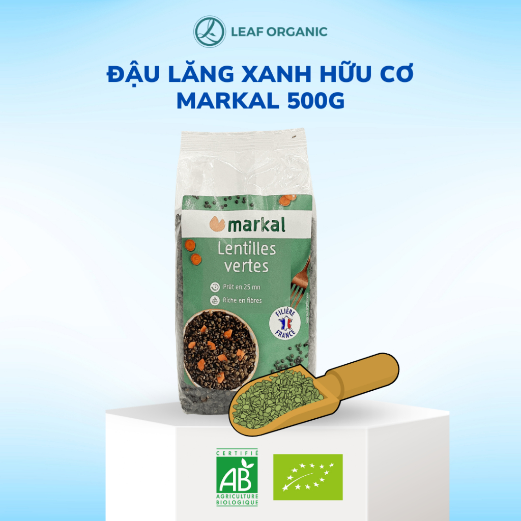Đậu lăng Markal 500g hữu cơ (Đậu lăng xanh/ Đậu lăng đỏ cam san hô)