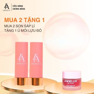 Mua 2 Tặng 1 | Son Sáp Thân Nhám ANGELUX SWEET COLOUR Siêu Nhẹ Môi, Chất Mịn Nhung, Che Rãnh Môi, Dưỡng Ẩm