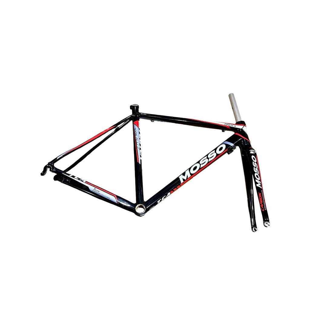Sườn nhôm Mosso kèm phuộc thân Carbon Mosso, sườn road 700c dành cho xe đạp hàng chính hãng Taiwan