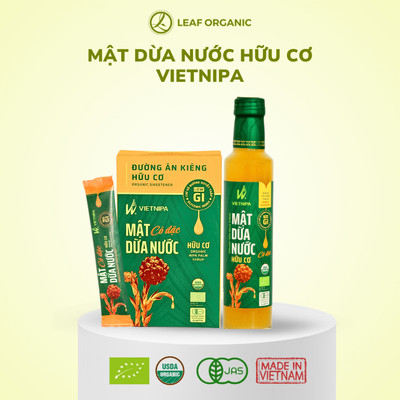 Mật dừa nước cô đặc hữu cơ VIETNIPA dùng thay thế mật ong, mật mía, đường ăn kiêng