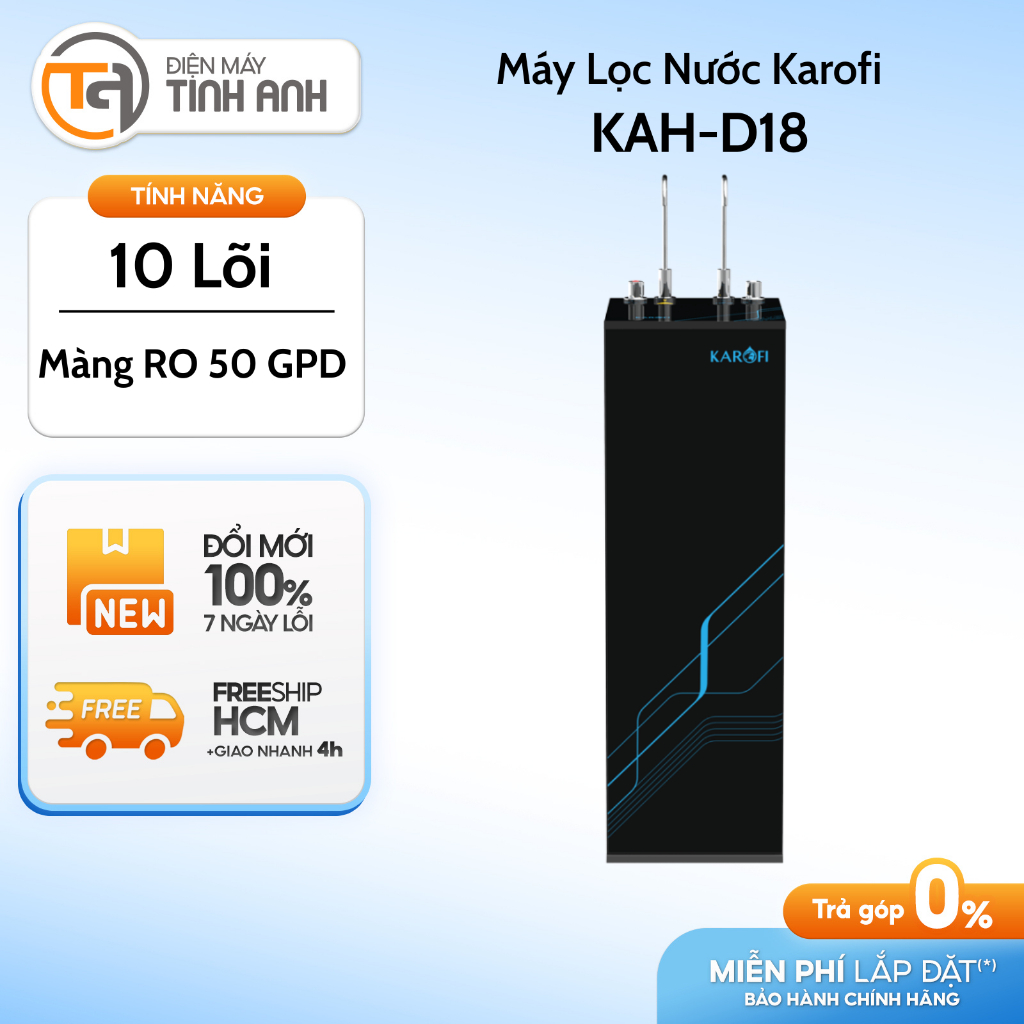 Máy Lọc Nước Nóng Nguội Karofi 11 Lõi KAH-D18