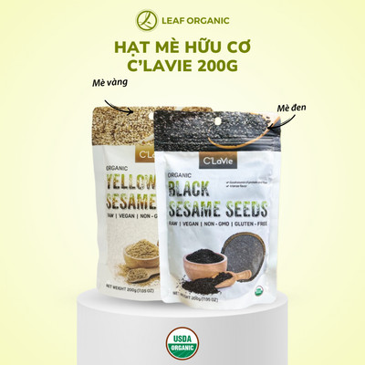 Mè vàng/mè đen hữu cơ thuần chủng không biến đổi gen C'LaVie 200g