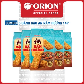 [LIVESTREAM] Combo 5 Túi Bánh Gạo Nướng An vị Nấm Hương Om Nước Tương (140G/Túi)