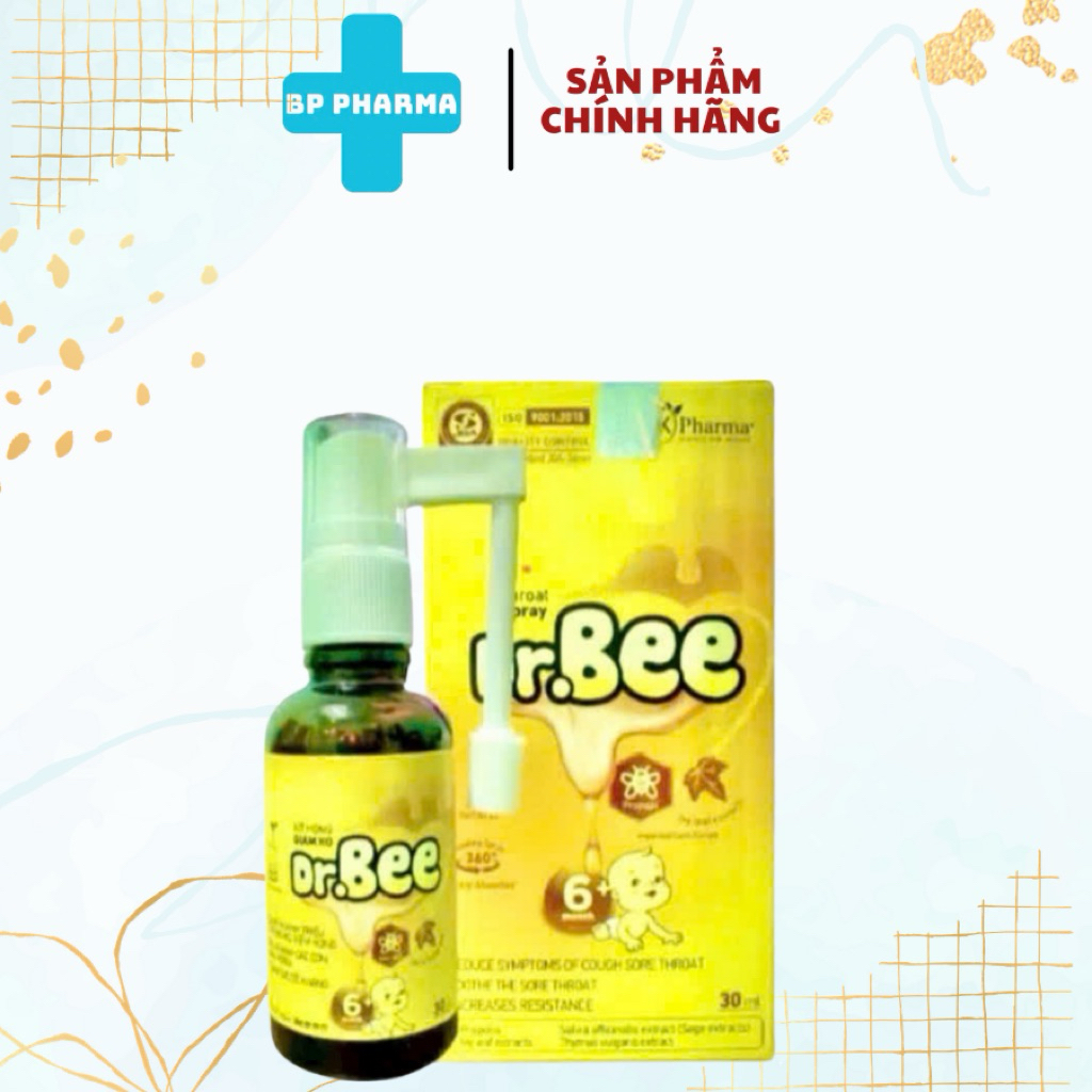Xịt họng thảo dược Dr.Bee DK Pharma chai 20ml - DK Pharma