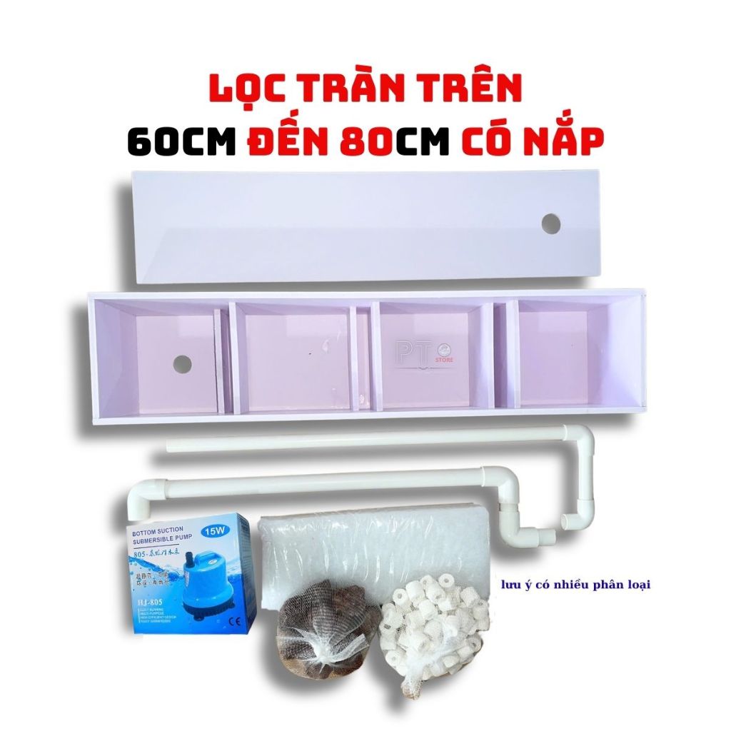 Lọc Tràn Bể Cá Fomex 60 Đến 80cm – Nhẹ, Cứng, Bền, Dễ Lắp Đặt – PT STORE BỂ CÁ & PHỤ KIỆN