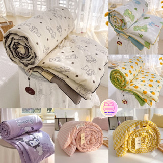 Chăn Cotton Đũi Hè Loại Đẹp, Chăn Hè Mềm Mịn Thoáng Mát Nhiều Mẫu - 010