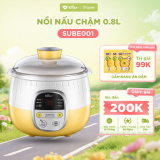 Nồi Nấu Chậm Bear SUBE001 Dung Tích 0.8L Nấu Cháo Ăn Dặm, Chưng Yến, Hầm Canh, Nấu Chè, Nấu Súp