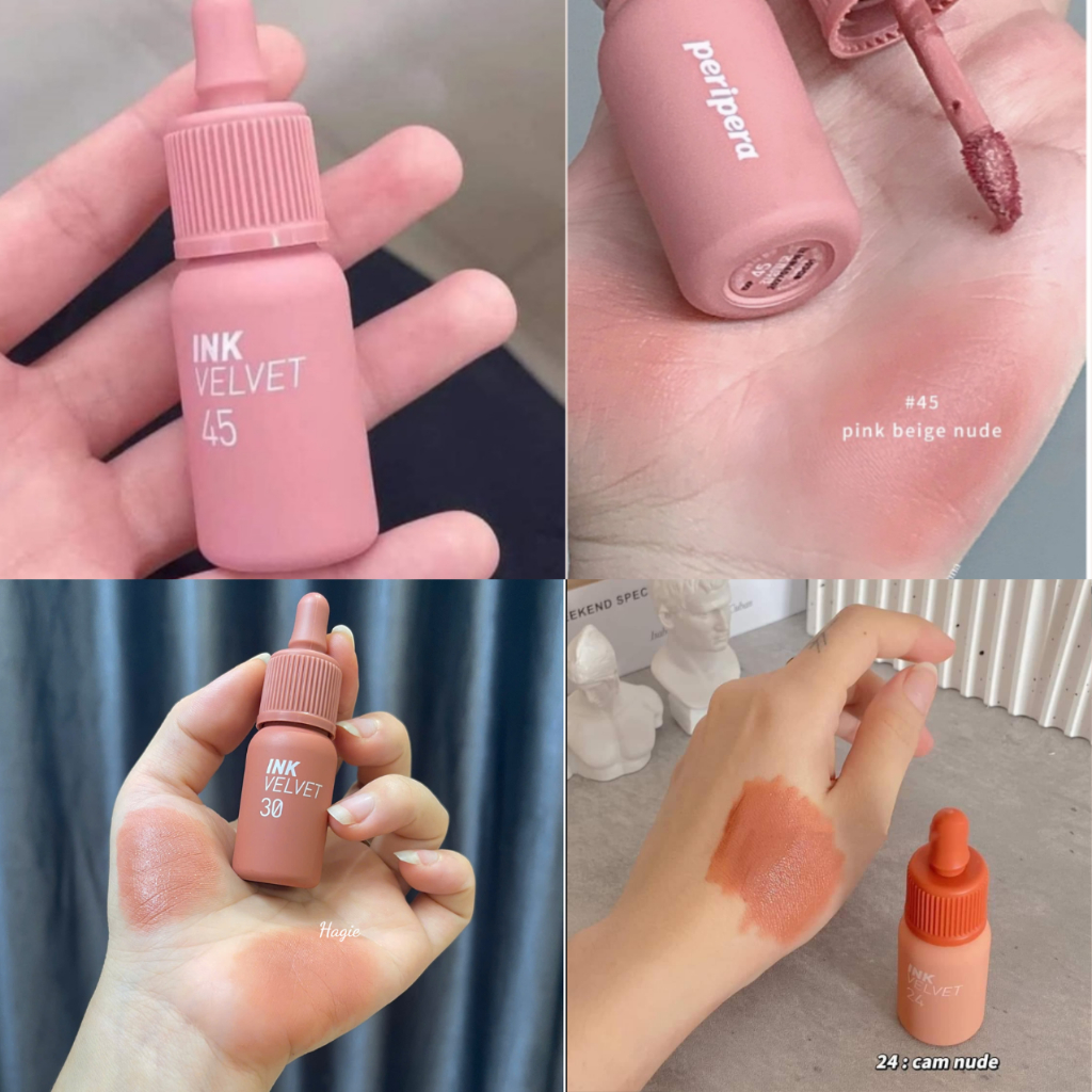 Son Ink Phù Hợp Làm Son Base , INK 30 Classic Nude, INK 24 Milky Nude, INK 45 Pink beige nude