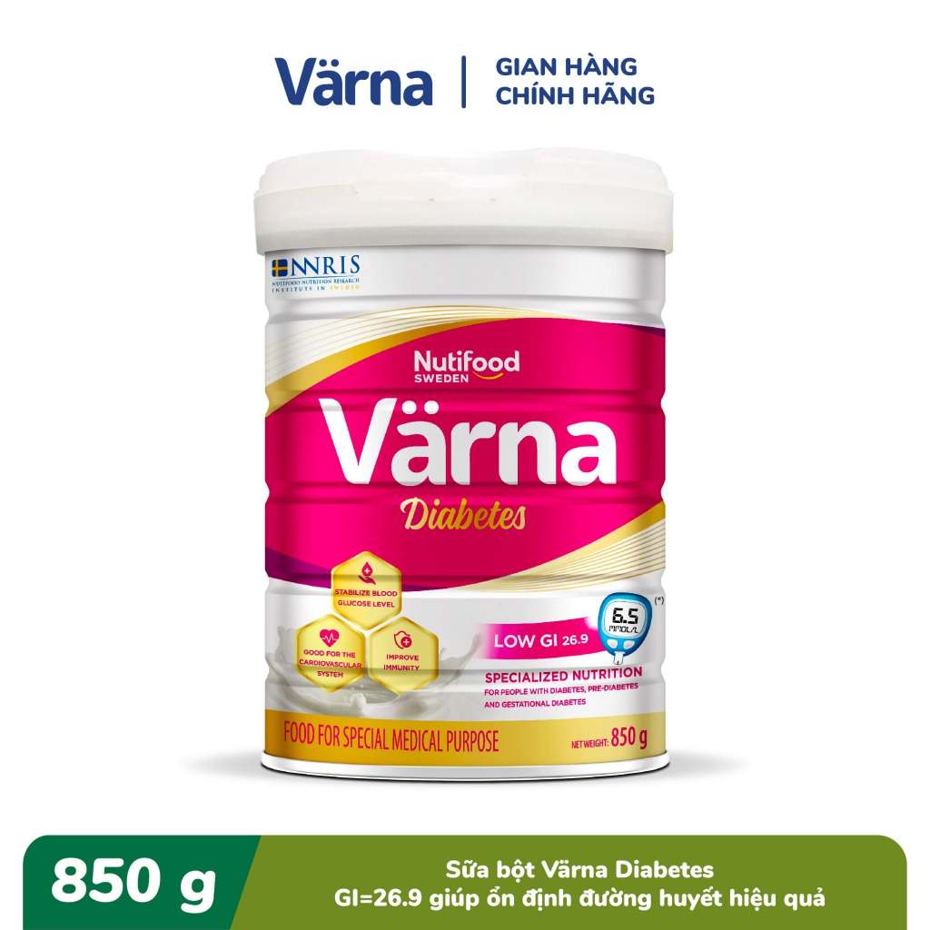 NutiFood Varna Diabetes lon thiếc 850g