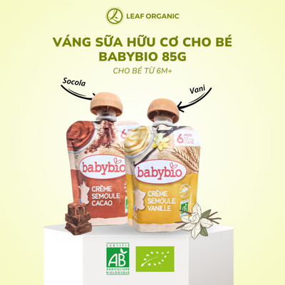Váng sữa hữu cơ cho bé 6 tháng tuổi Babybio 85g