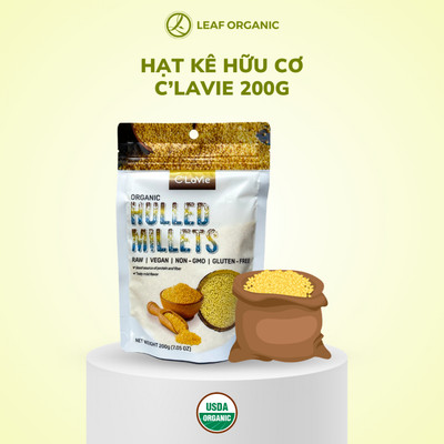 Hạt kê đã tách vỏ hữu cơ C'LaVie 200g