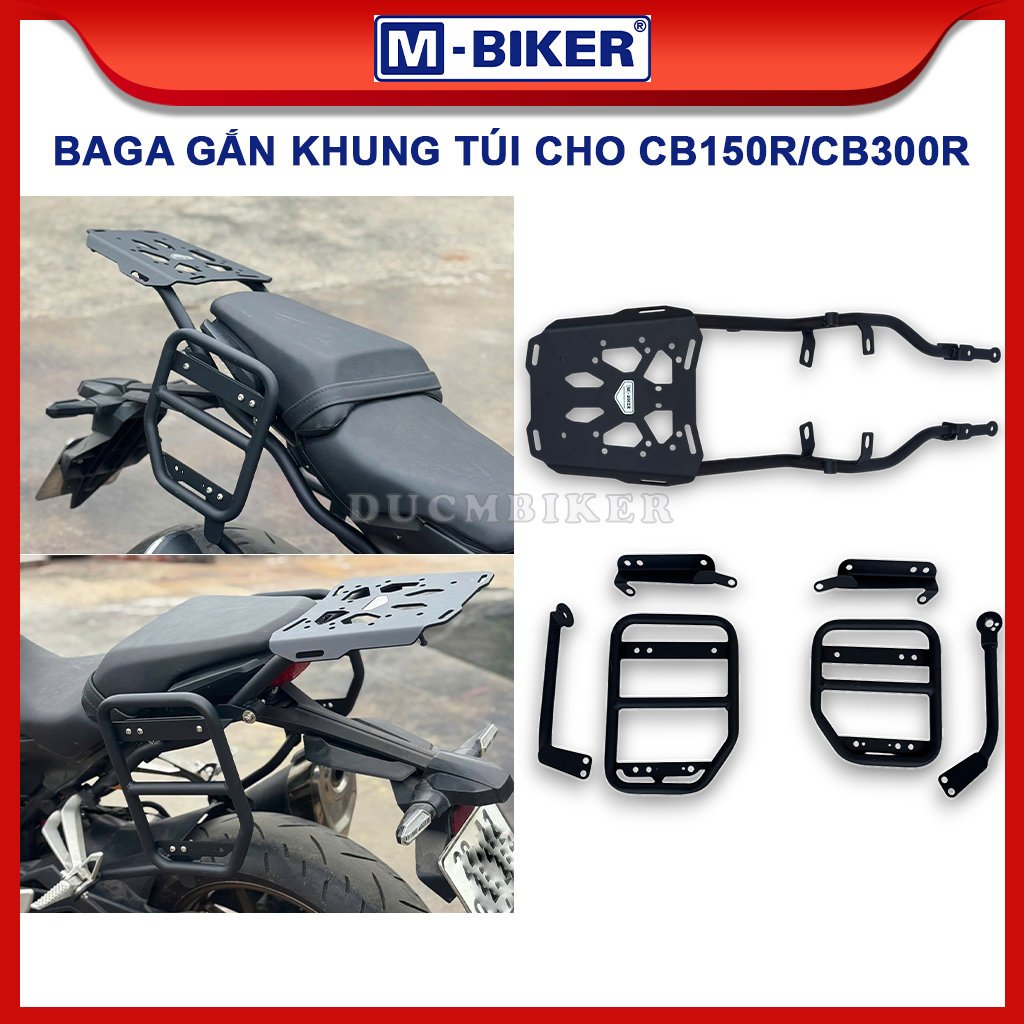 Baga sau CB150/CB300, Baga hông CB150/CB300, Baga sau gắn khung treo túi hông CB150/CB300 | M-Biker