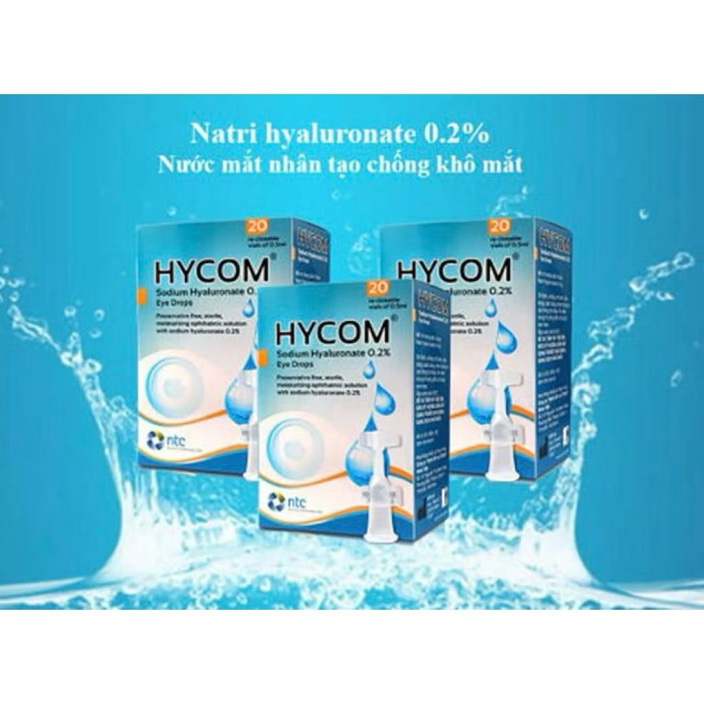 Hycom 0.2% – Dung dịch nhỏ mắt HYCOM Natri Hyaluronate