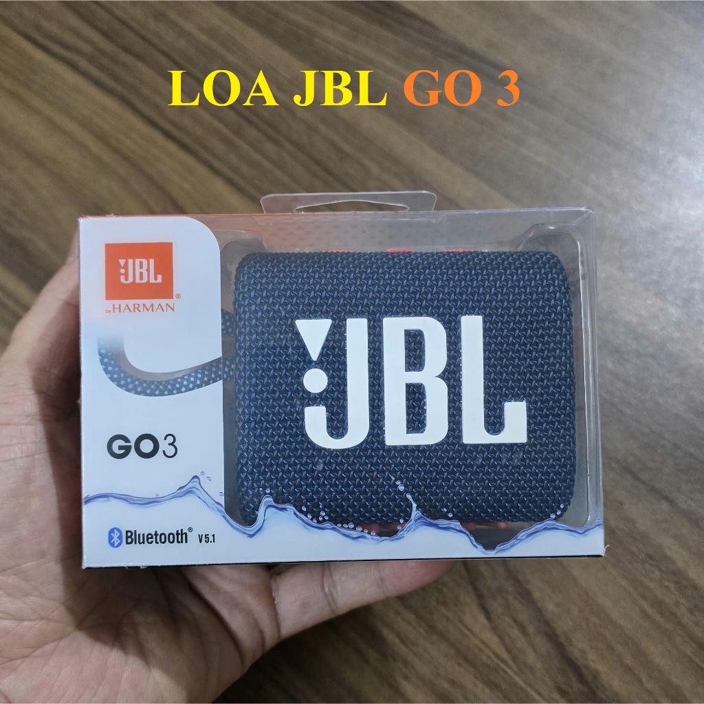 Loa JBL Go 3 New, Bluetooth V5.1, Chống Nước IP67, Pin 5 Tiếng, Công Suất 4.2W