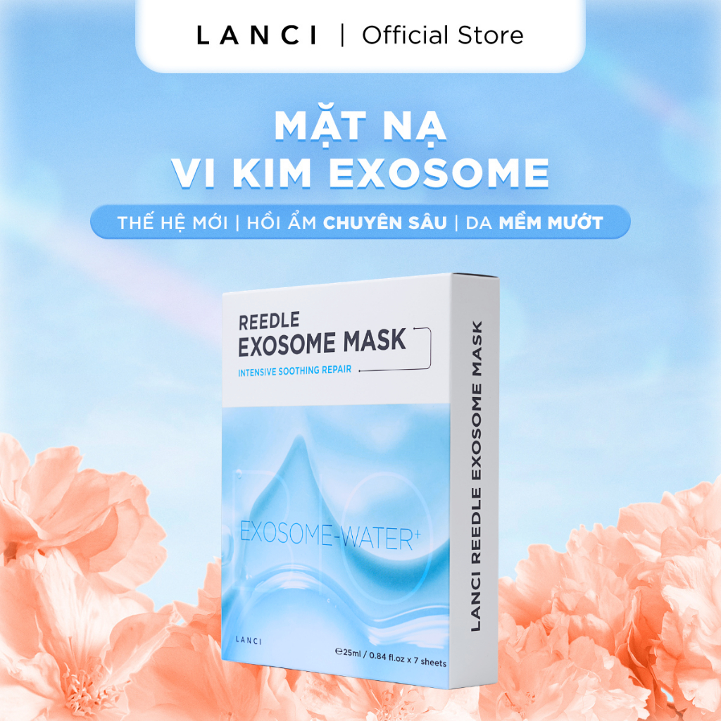 Mặt Nạ Vi Kim Exosome LANCI Reedle Exosome Mask phục hồi da mềm ẩm, căng bóng (Hộp 7 miếng)